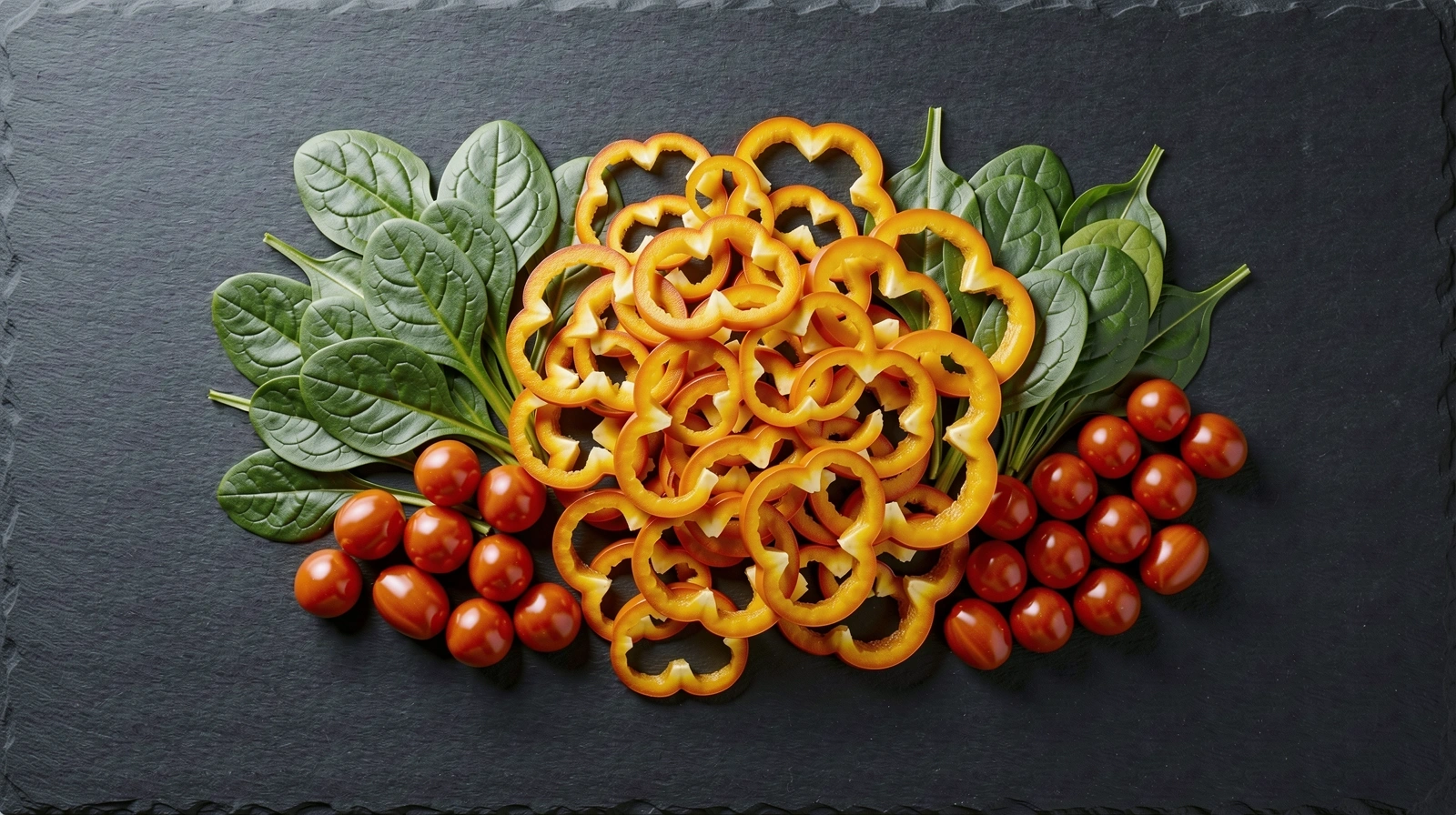 Legume proaspete pe un blat de piatră